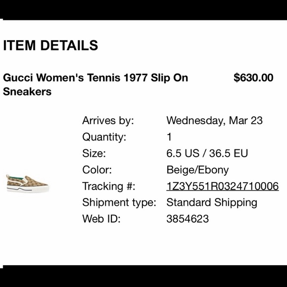 GUCCI Women’s Tennis 1977 Slip-On Sneakers - Picture 6 of 6